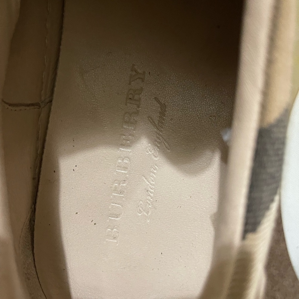 Authentic Burberry Salmond check leather sneakers - Picture 6 of 9